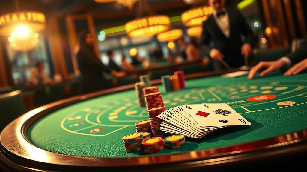 ภาพการเล่นบาคาร่าพร้อมการวางเดิมพัน