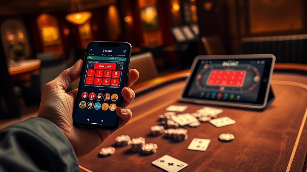 หน้าจอแสดงเค้าไพ่บาคาร่า