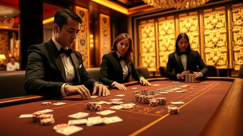 ตัวอย่างเค้าไพ่สามตัดในบาคาร่า