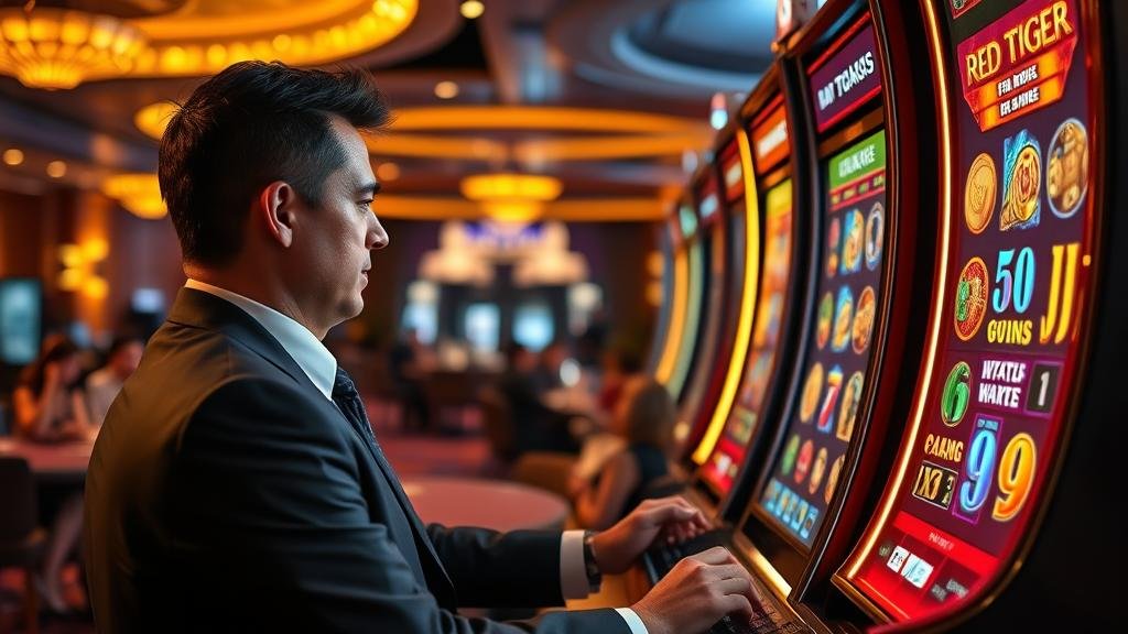 สล็อตธีมเอเชียพร้อมสัญลักษณ์มังกรและโชคลาภ