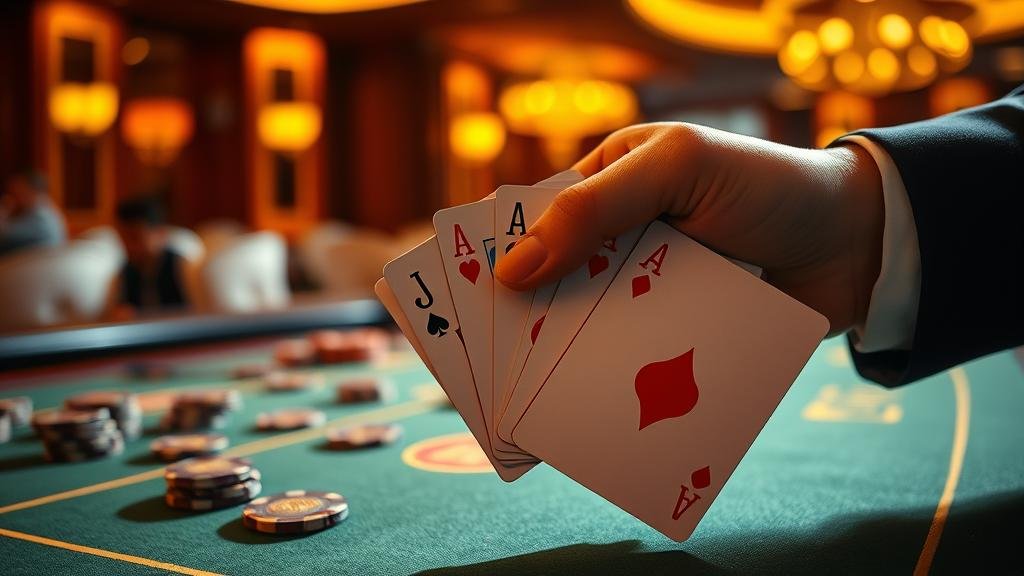 ภาพประกอบเค้าไพ่บาคาร่าสองตัดและปิงปอง