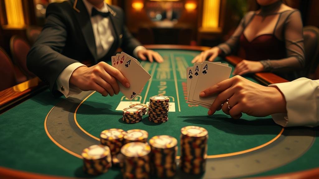 ตัวอย่างเค้าไพ่สองตัดบาคาร่า