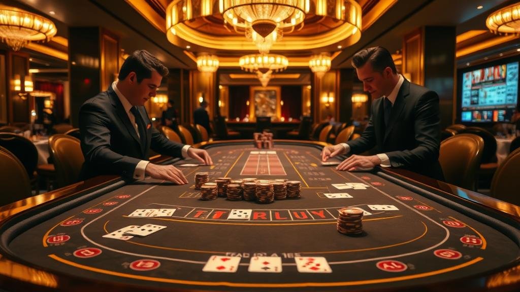 ตัวอย่างเค้าไพ่ปิงปองและเค้าไพ่สองตัดในบาคาร่า