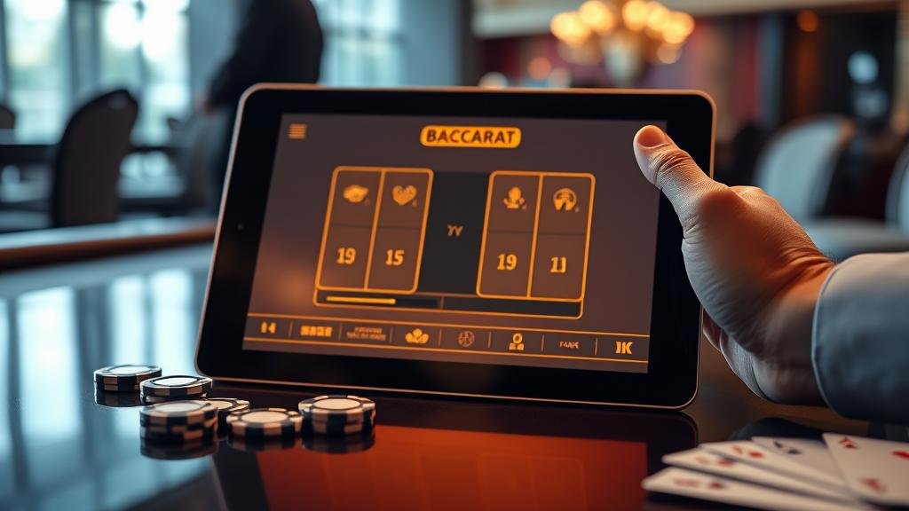 หน้าจอคอมพิวเตอร์แสดงการวิเคราะห์เค้าไพ่บาคาร่า