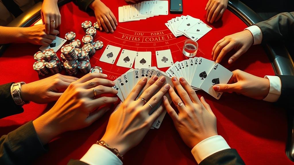 ตัวอย่างเค้าไพ่ปิงปองและมังกรในบาคาร่า