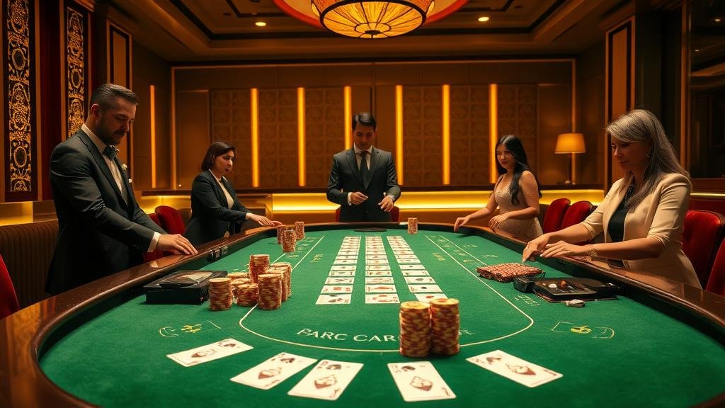 ตารางบาคาร่า แสดงการแจกไพ่และเค้าไพ่