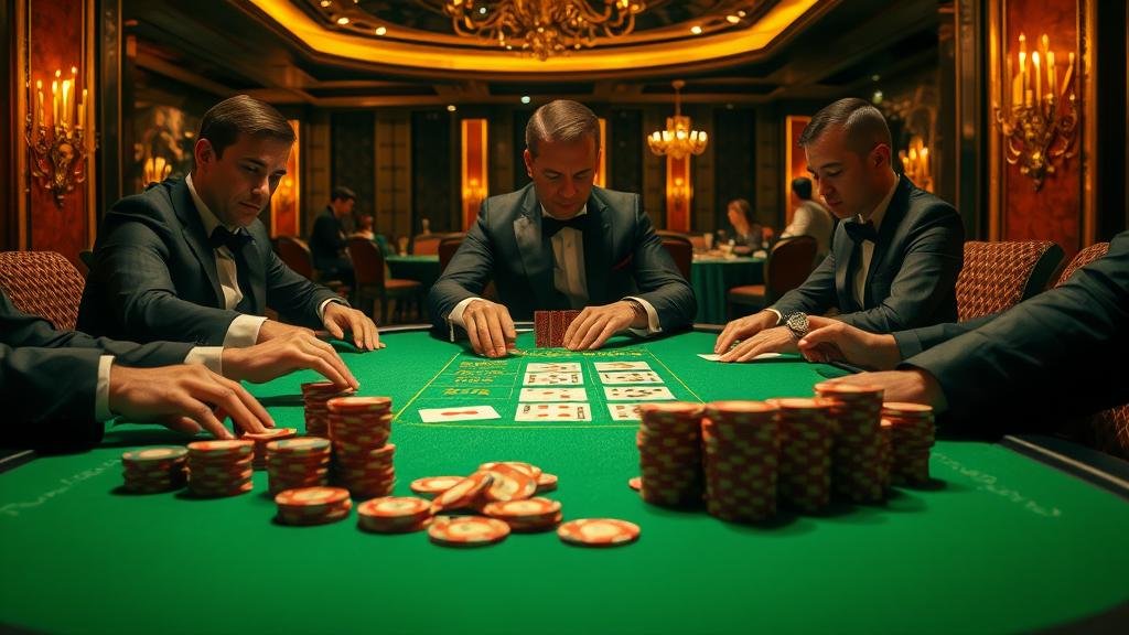 ตัวอย่างเค้าไพ่บาคาร่า: มังกร และ สามตัด