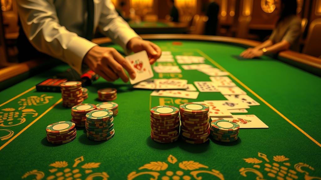 ภาพการเล่นบาคาร่าสดกับดีลเลอร์สาวสวย