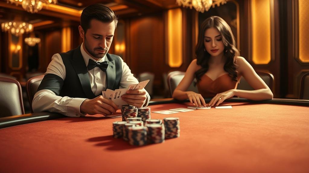 โต๊ะบาคาร่า แสดงการวางเดิมพัน เจ้ามือและผู้เล่น