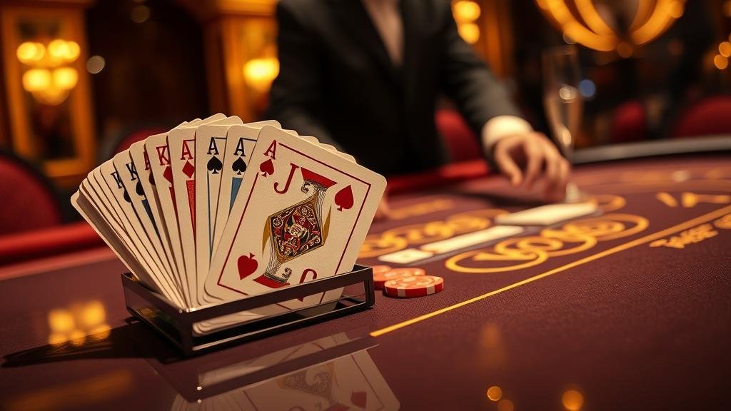 ภาพประกอบแสดงเค้าไพ่บาคาร่าแบบสลับคู่