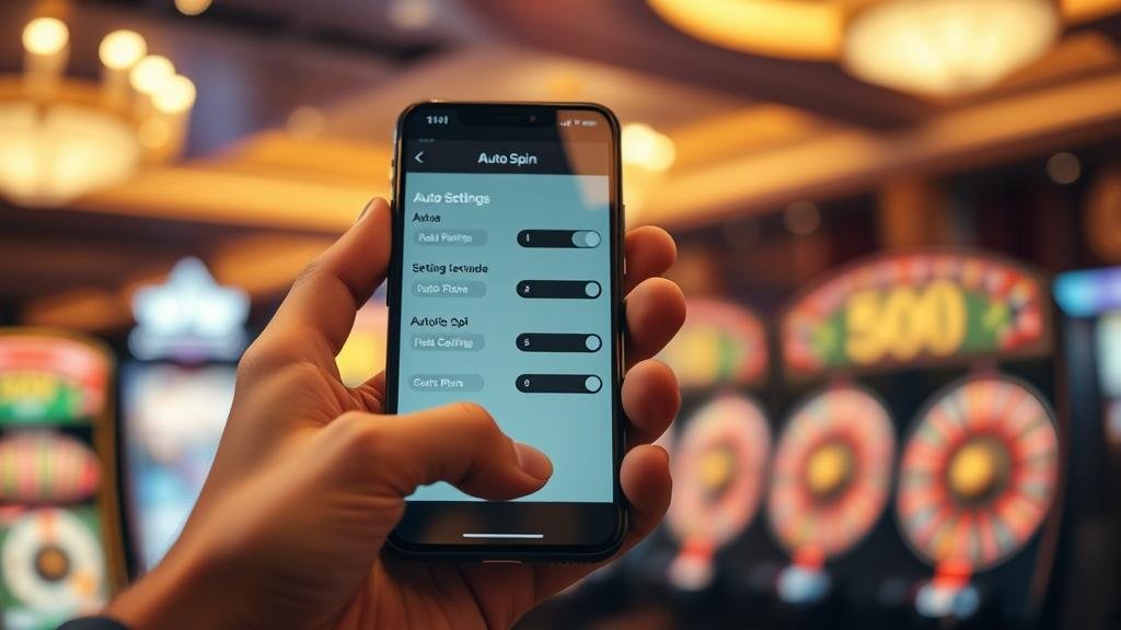 หน้าแดชบอร์ดคาสิโนออนไลน์พร้อมตัวเลือกโหมดออโต้
