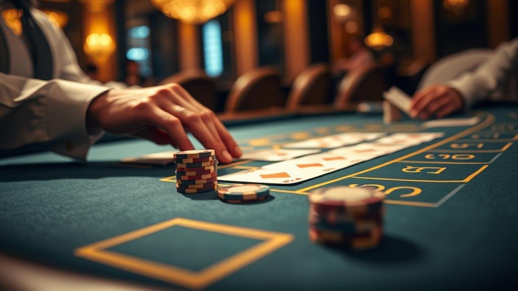 ตัวอย่างเค้าไพ่สามตัดในบาคาร่า