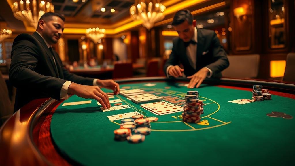 ตัวอย่างเค้าไพ่สองตัดในบาคาร่า