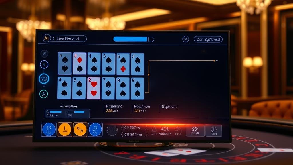 แท็บเล็ตแสดงผลบาคาร่าพร้อม AI