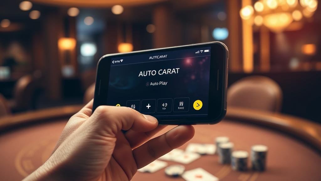 การใช้งานฟังก์ชัน Auto Spin ในเกมบาคาร่าบนมือถือ