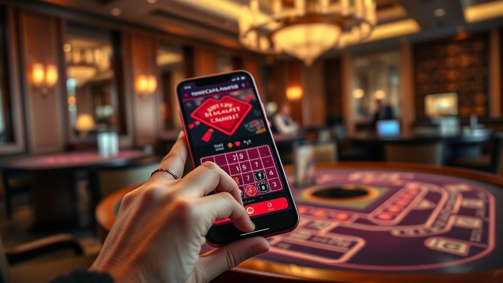 หน้าจอเกมบาคาร่าบนมือถือ