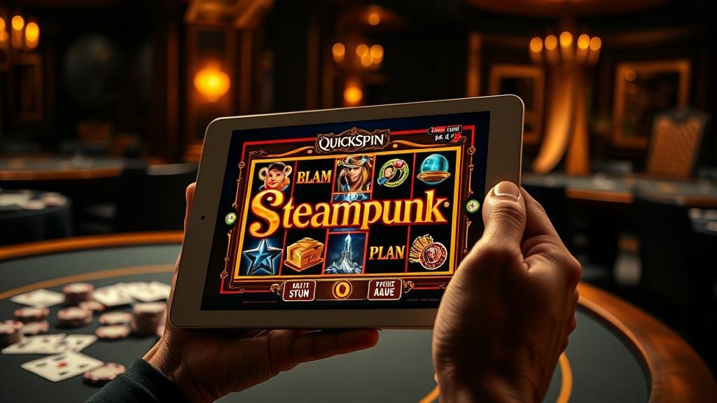 สล็อต Quickspin แท็บเล็ต: จับจังหวะ RTP สตีมพังค์ให้แม่นก่อนลุย