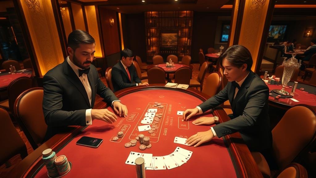 ภาพประกอบเค้าไพ่มังกรและสามตัดในบาคาร่า