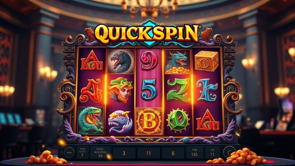 สตรีมเมอร์กำลังดีใจกับชัยชนะในเกมสล็อต Quickspin