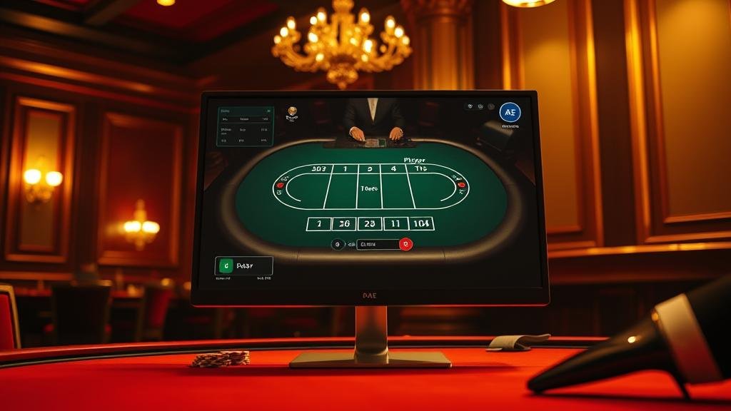 การเล่นบาคาร่าบนคอมพิวเตอร์ด้วยเมาส์และคีย์บอร์ด