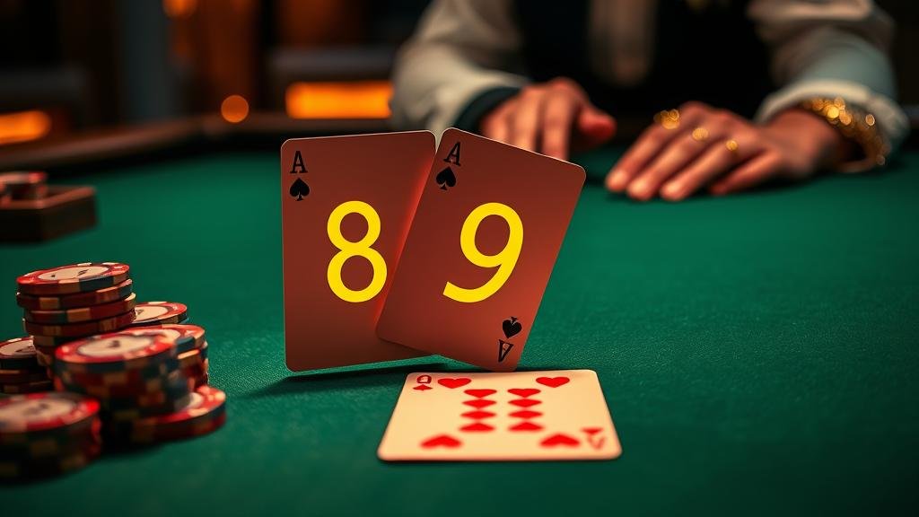 ตัวอย่างเค้าไพ่สลับคู่ในบาคาร่า