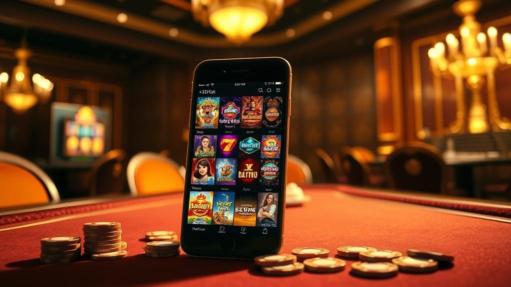 หน้าจอโทรศัพท์แสดงการตั้งค่าเบทและตัวคูณสล็อต