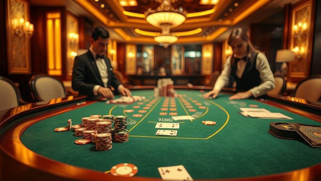 ตัวอย่างเค้าไพ่บาคาร่า: มังกร และ สามตัด