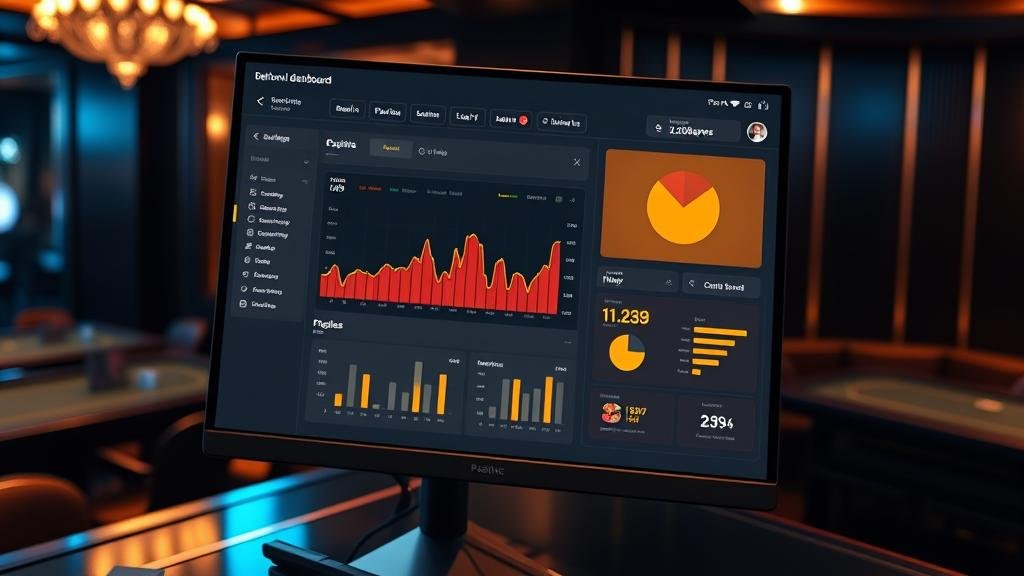 หน้าจอแสดงสถิติการแข่งขันฟุตบอลเพื่อวิเคราะห์