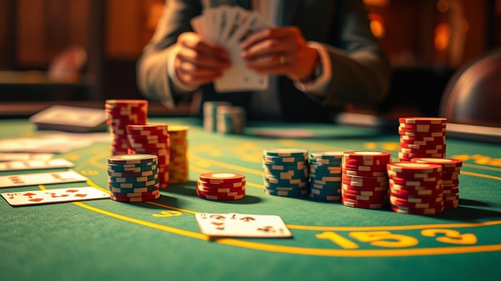 บรรยากาศโต๊ะบาคาร่าหรูในคาสิโนเอเชีย