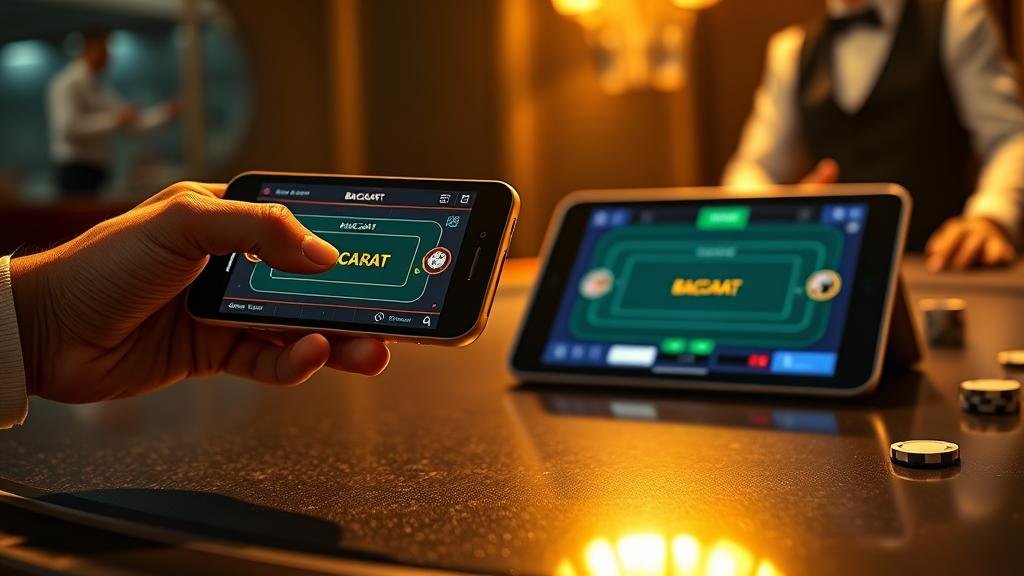 โต๊ะบาคาร่าพร้อมไพ่และชิป