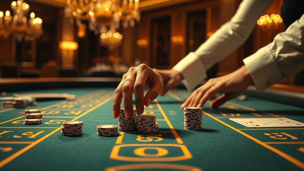 ภาพดีลเลอร์สาวสวยในเกมบาคาร่าสด