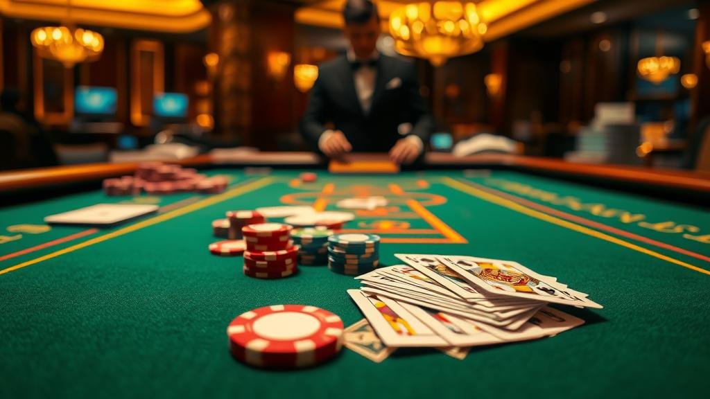 หน้าล็อบบี้คาสิโนออนไลน์ แสดงเกมบาคาร่าและโปรโมชั่น