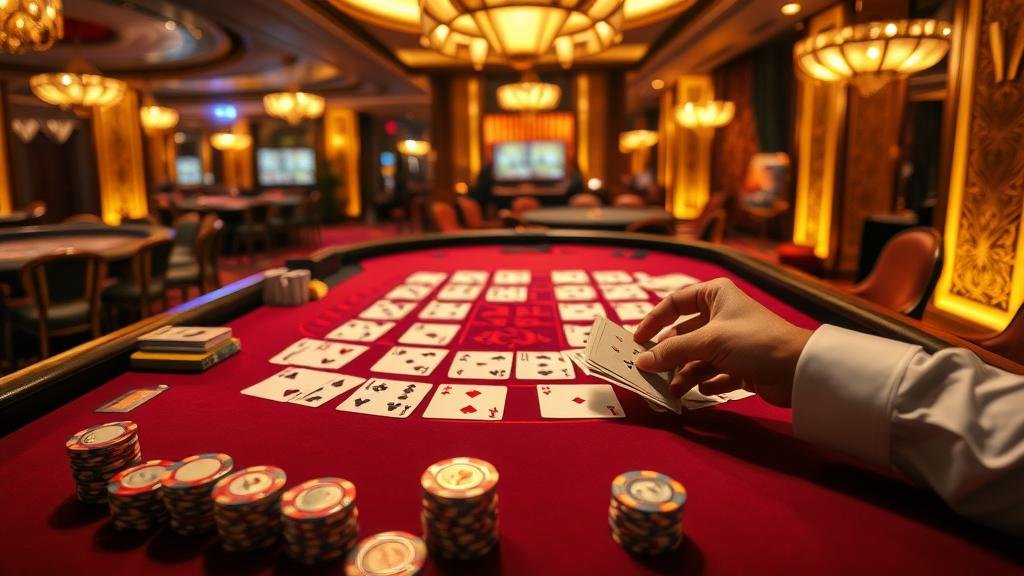 หน้าจอเกมบาคาร่าบนคอมพิวเตอร์