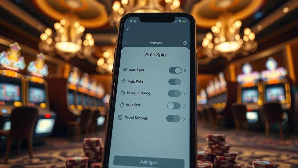 เมนูตั้งค่าออโต้สปินบนสล็อต iOS