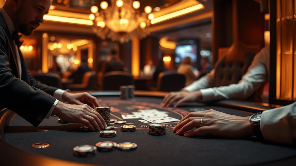 ตัวอย่างเค้าไพ่มังกรและเค้าไพ่สองตัดในบาคาร่า