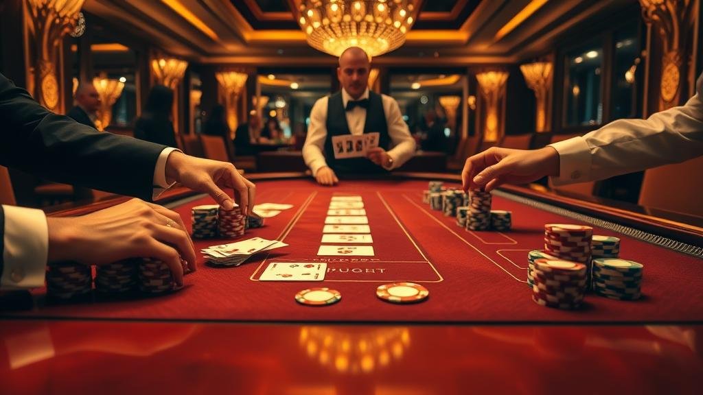 ภาพประกอบเค้าไพ่มังกรและสลับคู่ในบาคาร่า