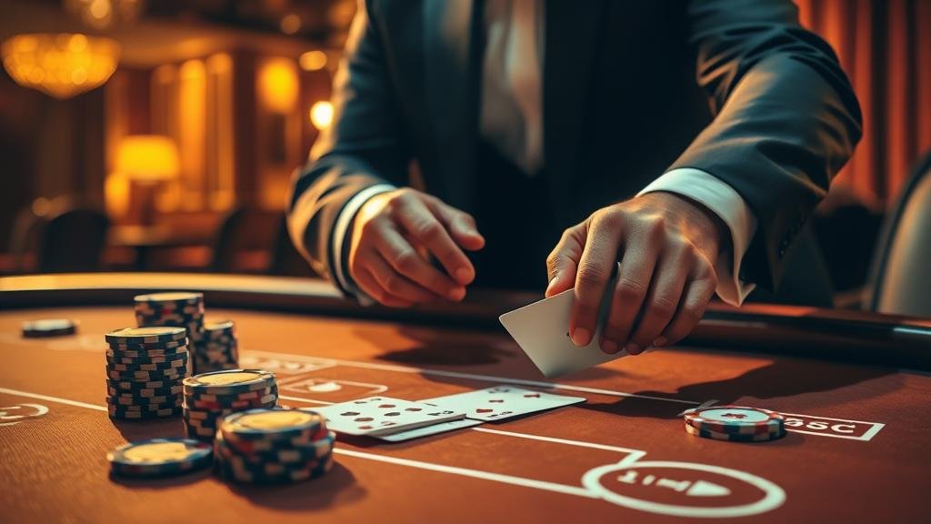 ตัวอย่างเค้าไพ่สองตัดในบาคาร่า