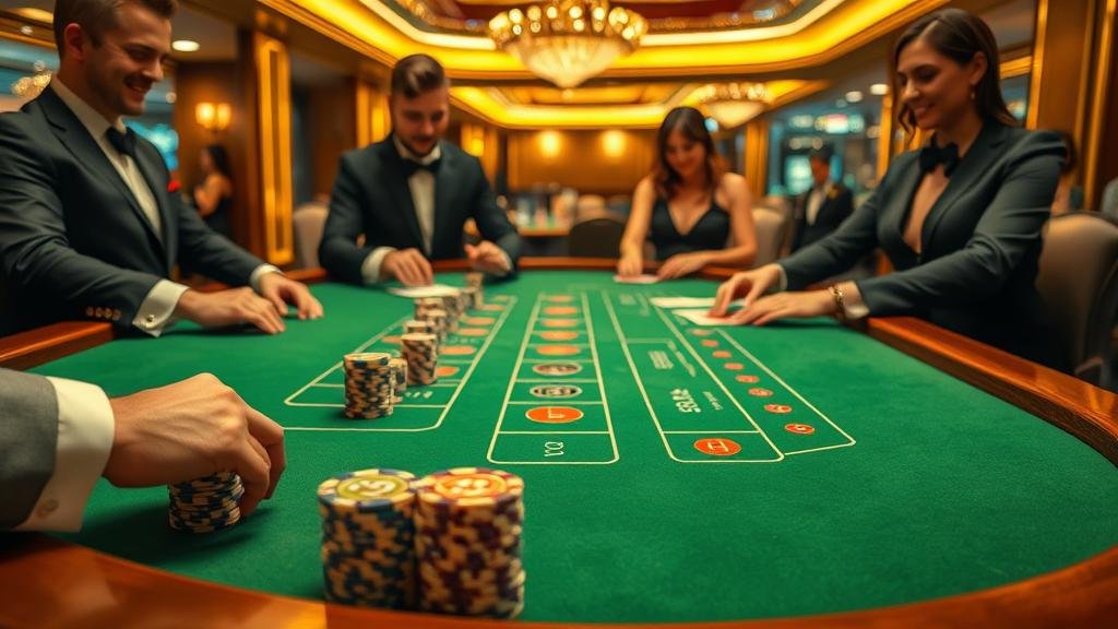 หน้าจอเกมบาคาร่า AE Casino บนแท็บเล็ต