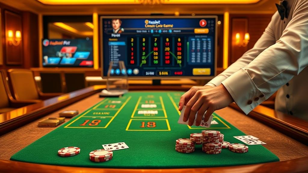 ตัวอย่างเค้าไพ่ปิงปองและสองตัดในบาคาร่า