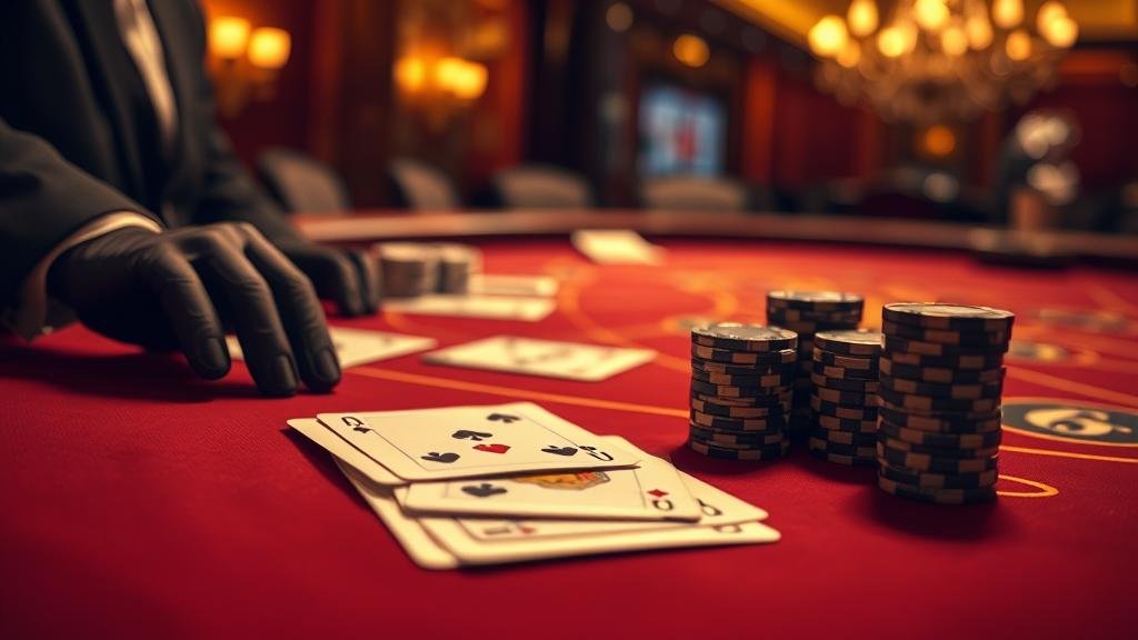 ตัวอย่างเค้าไพ่สลับคู่ในเกมบาคาร่า