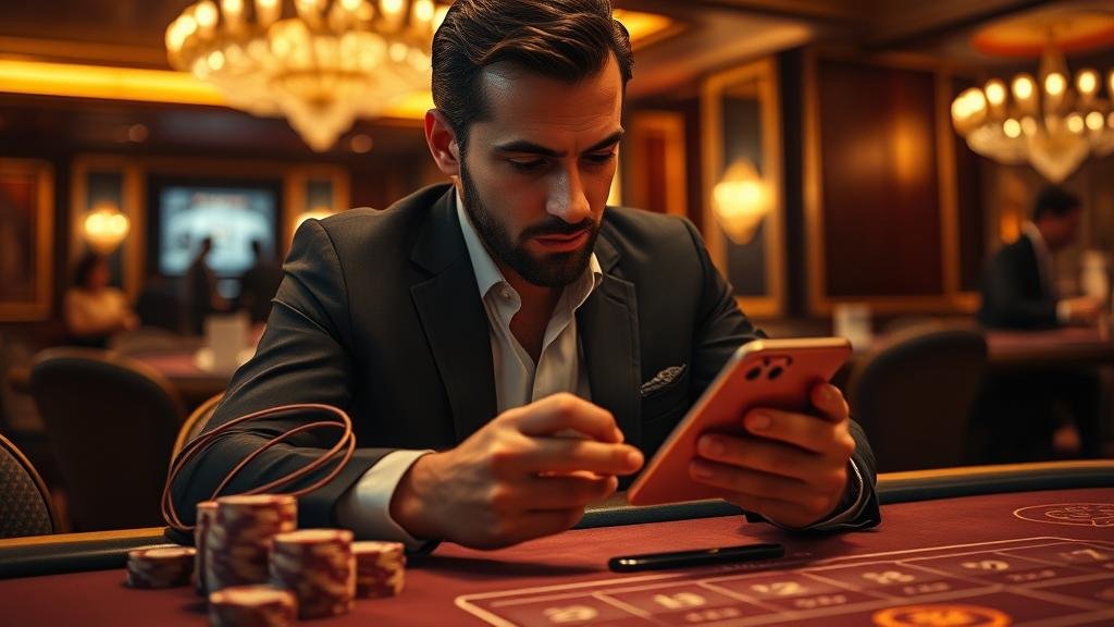 หน้าจอเกมบาคาร่าบนสมาร์ทโฟน