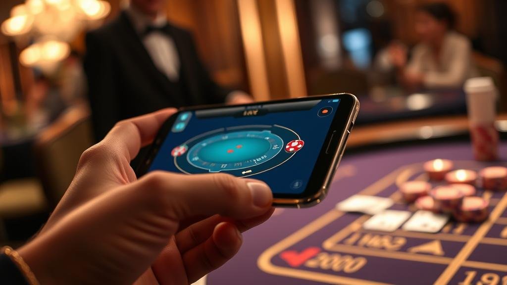 การใช้แท็บเล็ตเล่นบาคาร่าและวิเคราะห์ไพ่