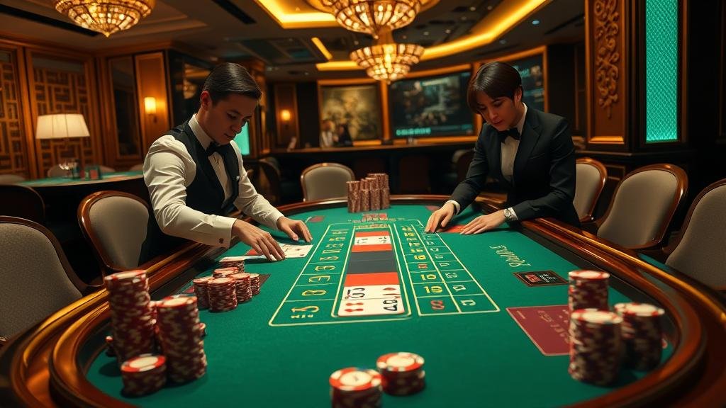 ตารางแสดงเค้าไพ่บาคาร่า สองตัด และสลับคู่