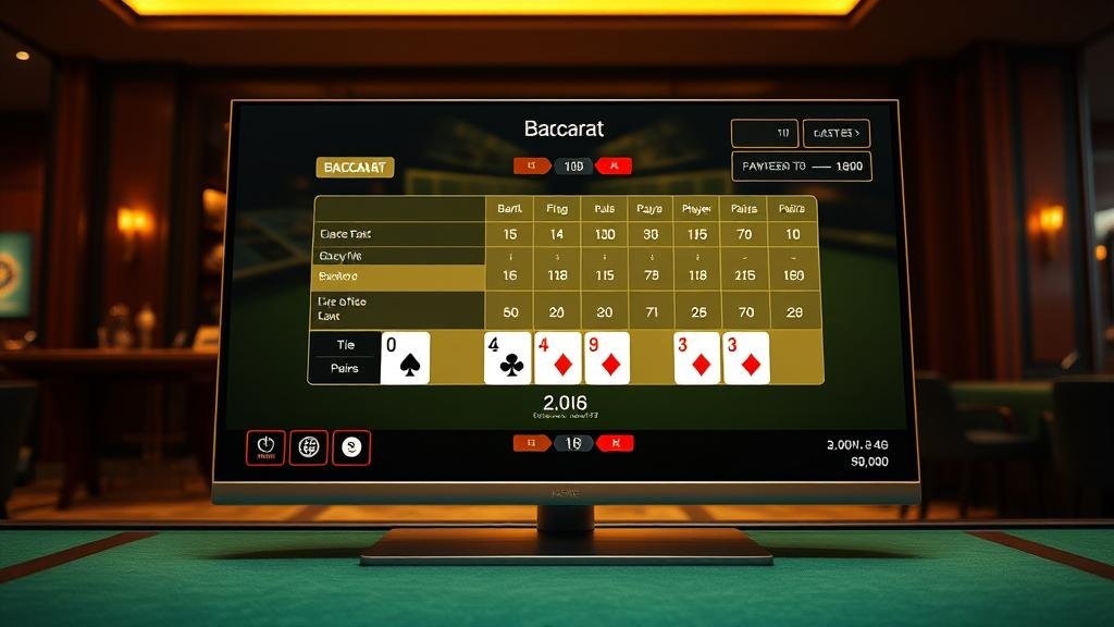 ภาพแสดงเค้าไพ่บาคาร่า: ปิงปอง, สองตัด, สามตัด