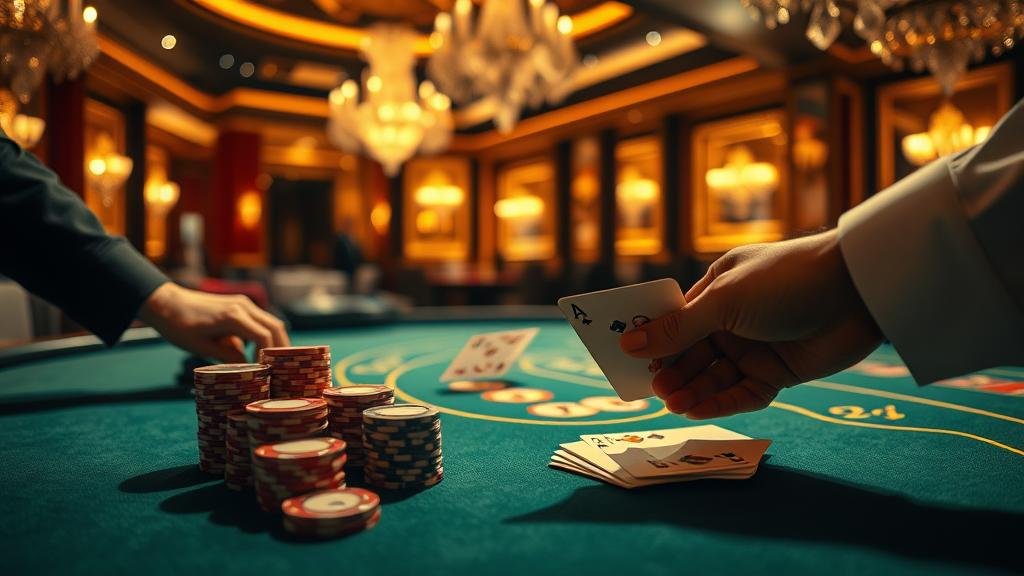 ตัวอย่างเค้าไพ่บาคาร่า มังกร และ สองตัด