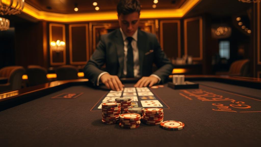 หน้าจอแสดงผลเค้าไพ่บาคาร่าและอัตราจ่าย