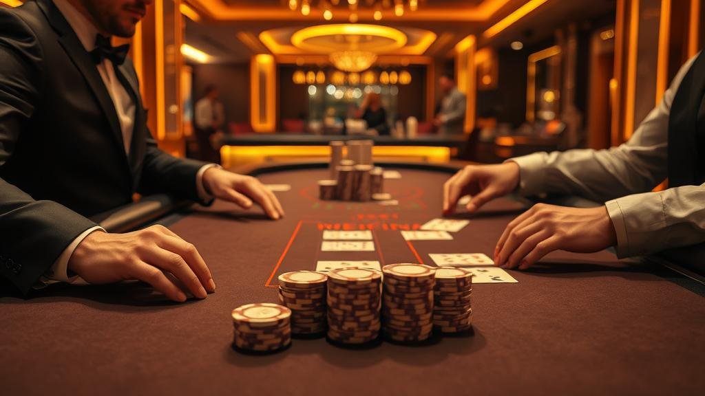 กราฟิกแสดงเทคนิคการเดินเงินประกันภัยและควบคุมงบประมาณบาคาร่า