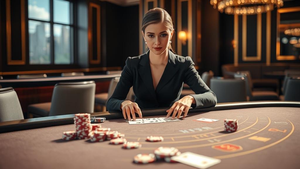 บรรยากาศบาคาร่า SA Gaming ช่วงกลางคืน