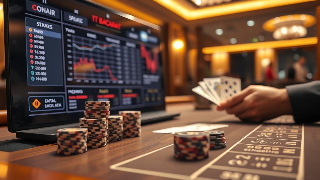 หน้าจอเกมบาคาร่า PP (Playtech) พร้อมสถิติ