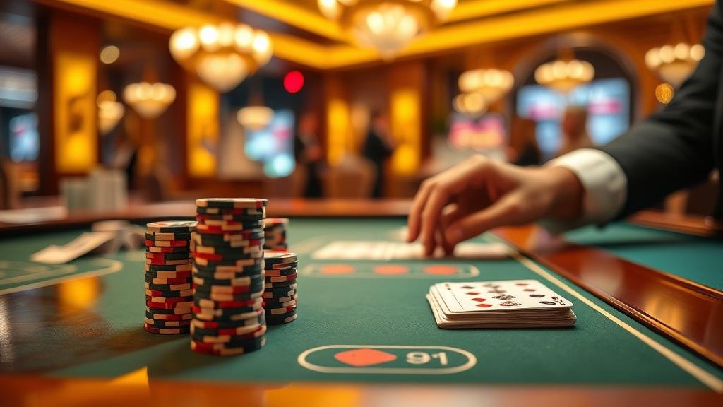 หน้าจอคอมพิวเตอร์แสดงผลบาคาร่าและเค้าไพ่